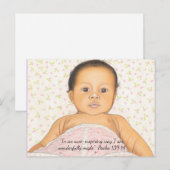Baby roze banket~ prachtige Briefkaart afdrukken (Voorkant / Achterkant)