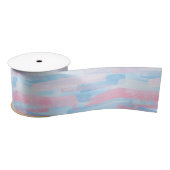 Baby roze & blauw Happy Moederdag Brushstroke Satijnen Lint (Spoel)