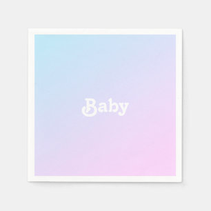 Baby roze blauwe ombre gradiëntpatroon baby shower servet