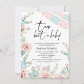 Baby roze blauwe taco zonder Baby Baby shower Kaart (Voorkant)