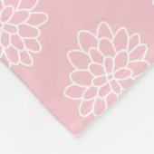 Baby Roze Bloemen Monogram Aangepaste naam Fleece Deken (Hoek)