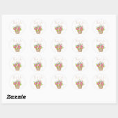 Baby roze bloemenemmer dank u Sticker (Vel)