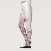 baby roze bloemmotief emboss kunst leggings (Links)