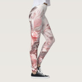 baby roze bloemmotief emboss kunst leggings (Rechts)