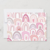 Baby roze Boho regenboogprik eerste verjaardag Kaart (Achterkant)