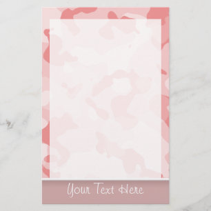 Baby Roze Camo; Gepersonaliseerd Briefpapier