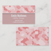 Baby Roze Camo; gepersonaliseerd Visitekaartje (Voorkant / Achterkant)