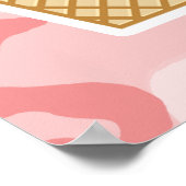 Baby roze Camo; ijskiemkloon Poster (Hoek)