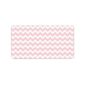 Baby roze Chevron Etiket (Voorkant)