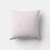 Baby roze Chevron Gepersonaliseerd Monogram Kussen (Achterkant)