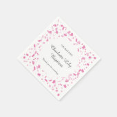 Baby Roze Confetti doop doopsel Servet (Hoek)