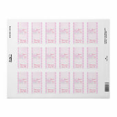 Baby roze douche Hersheys Miniatuur Snoep bar wrap Etiket (Full Sheet)