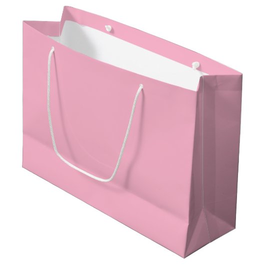 Baby roze effen kleur groot cadeauzakje (Voorkant Gekanteld)