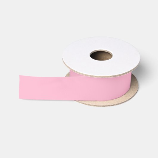 Baby roze effen kleur satijnen lint (Spoel)
