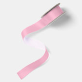 Baby roze effen kleur satijnen lint (Achterkant)