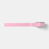 Baby roze effen kleur satijnen lint (Voorkant)
