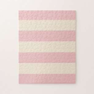 Baby Roze en Antieke Witte Strepen Legpuzzel