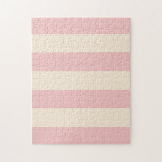 Baby Roze en Antieke Witte Strepen Legpuzzel
