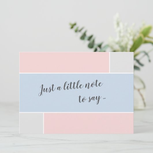 Baby Roze en blauwe Aangepaste Sonogram Fotozwange Aankondiging (Staand voorkant)