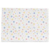 Baby Roze en Blauwe Sterren Patroon Groot Cadeauzakje (Achterkant)
