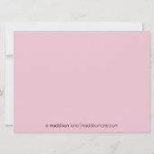 Baby roze en volledig retro Bowling Birthday Party Kaart (Achterkant)