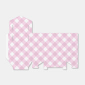 Baby Roze en White Gingham Pattern Bedankdoosjes (Uitgevouwen)