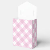 Baby Roze en White Gingham Pattern Bedankdoosjes (Geopend)
