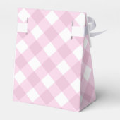 Baby Roze en White Gingham Pattern Bedankdoosjes (Achterkant)