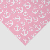 Baby roze en witte anchors tissuepapier (Detail)