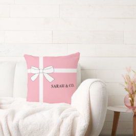 BABY Roze en witte Baby Kussen