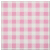 Baby roze en witte geruite streep stof (Swatch)