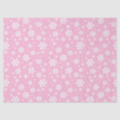 Baby roze en witte kerstsnowflakes patroon tissuepapier (Voorkant)