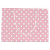 Baby roze en witte poka dot grote cadeautas (Achterkant)
