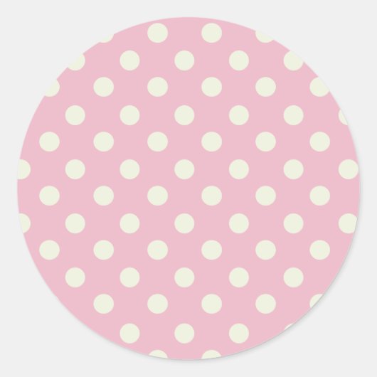 Baby Roze en witte Polka Dot Sticker (Voorkant)