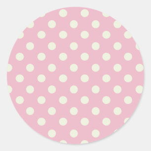 Baby Roze en witte Polka Dot Sticker