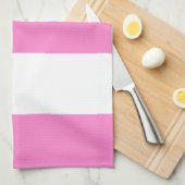 Baby roze en witte tapkeukenhandleiding theedoek (Quarter Fold)