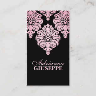 Baby roze en zwarte kreukkaart voor mammie / contactkaartje