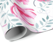 Baby Roze Engelse Rozen Cadeaupapier (Rol Hoek)