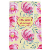 Baby Roze Engelse Rozen Middelgrote Gift Bag Medium Cadeauzakje (Voorkant)