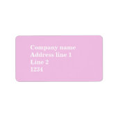 Baby roze etiket (Voorkant)