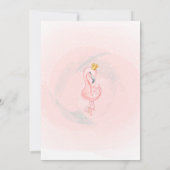 Baby Roze Flamingo Crown Floral Baby shower Kaart (Achterkant)