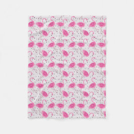 Baby roze Flamingo Polka Dots Fleece Deken