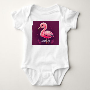 Baby Roze Flamingo Romper