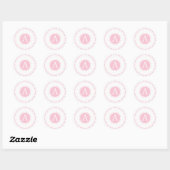 Baby Roze - Gepersonaliseerde envelopzegels Ronde Sticker (Vel)