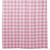 Baby Roze Gingham Douchegordijn (Voorkant)