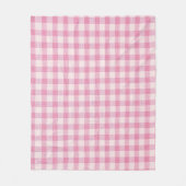 Baby Roze Gingham Fleece Deken (Voorkant)