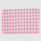 Baby Roze Gingham Golfhanddoek (Horizontaal)