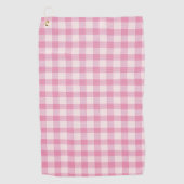 Baby Roze Gingham Golfhanddoek (Voorkant)