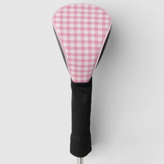 Baby Roze Gingham Golfheadcover (Voorkant)