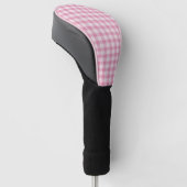 Baby Roze Gingham Golfheadcover (Schuin)
